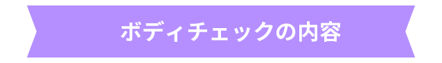 ボディチェックの内容